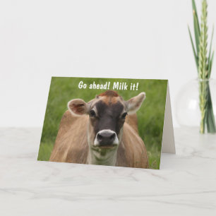 Tarjeta Funny Cow Birthday
