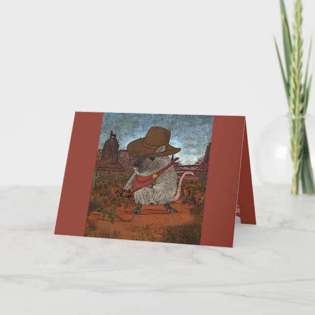 Tarjeta Funny Cowboy Birthday (Anverso)