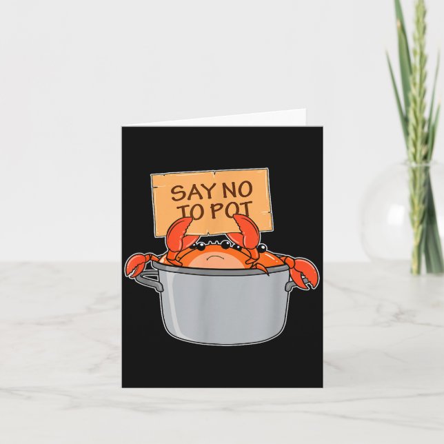 Tarjeta Funny Crab Boil Gift Seafood Say No To T  (Anverso)