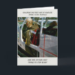 TARJETA FUNNY CRASH TEST DUMMY FOTO CUMPLEAÑOS<br><div class="desc">Una foto lo dice todo.  ¿Cuántas cosas estúpidas hicimos cuando éramos jóvenes con nuestros amigos?    Esto hará una gran carta para uno de sus mejores amigos.  Trae de vuelta los recuerdos.  Disfruta y gracias por buscar.</div>