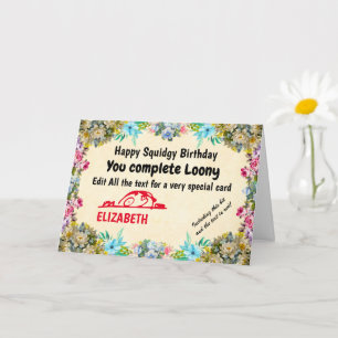 Tarjeta Funny Crea tu propio humor fácil de editar cumplea