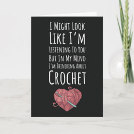 Tarjeta Funny Crochet Card Crocheting Crocheter Yarn Craft