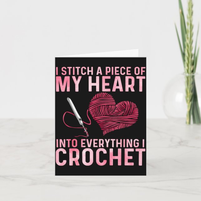 Tarjeta Funny Crochet Design For Men Women Crocheting Croc (Anverso)