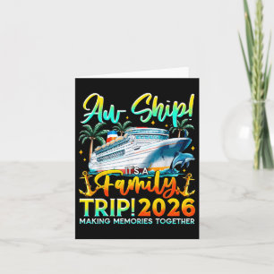 Tarjeta Funny Cruise Ship Family Trip Vacation 2026 Reunio