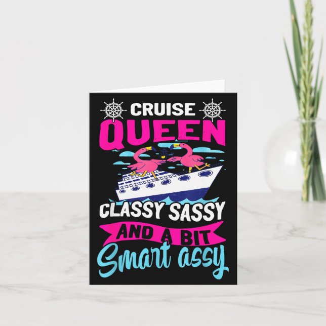 Tarjeta Funny Cruising Cruise Queen Cly Sy Smart Y  (Anverso)