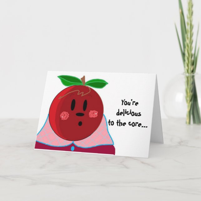 Tarjeta Funny cumpleaños de Apple Lady (Anverso)