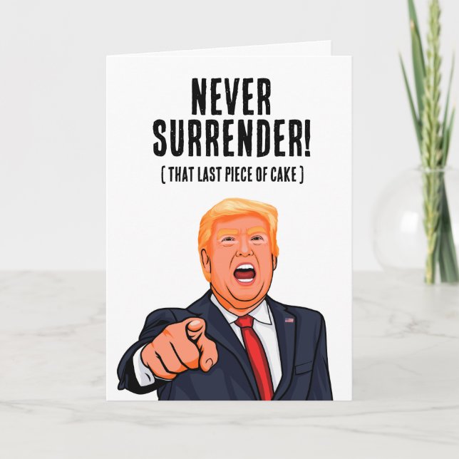 Tarjeta Funny Cumpleaños de Donald Trump (Anverso)