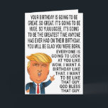 Tarjeta Funny Cumpleaños de Donald Trump<br><div class="desc">Graciosa tarjeta de cumpleaños de Donald Trump "Tu cumpleaños va a ser grande y Yuuggge",  regalo perfecto para el cumpleaños. Personaliza Tu Propio Mensaje!</div>