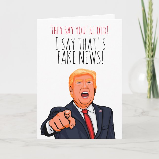 Tarjeta Funny Cumpleaños de Donald Trump (Anverso)