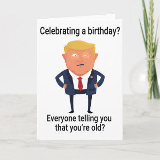 Tarjeta Funny cumpleaños de noticias falsas de Donald Trum