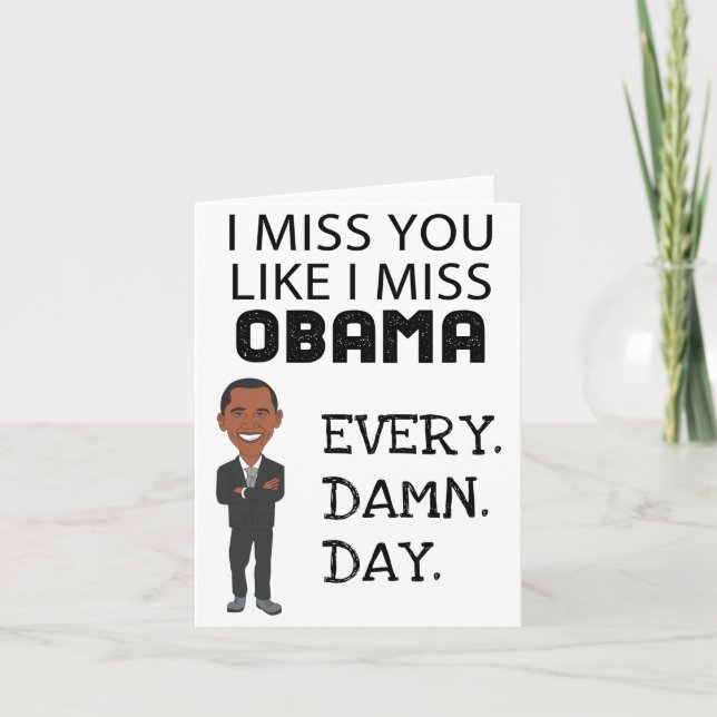 Tarjeta Funny cumpleaños de Obama (Anverso)