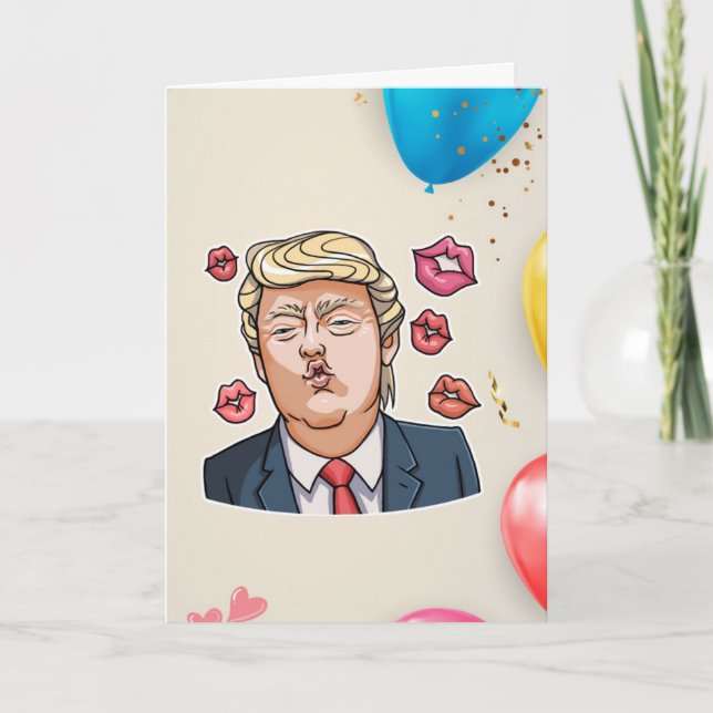 Tarjeta Funny Cumpleaños de Trump (Anverso)