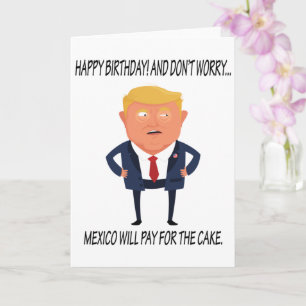 Tarjeta Funny Cumpleaños de Trump