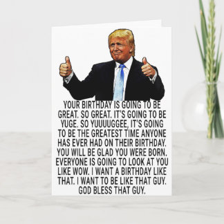 Tarjeta Funny Cumpleaños de Trump