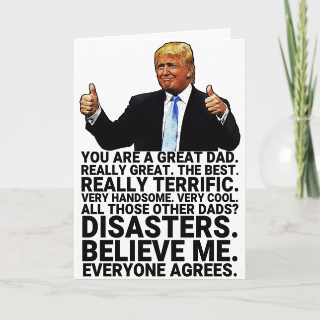 Tarjeta Funny Cumpleaños del Padre Trump (Anverso)