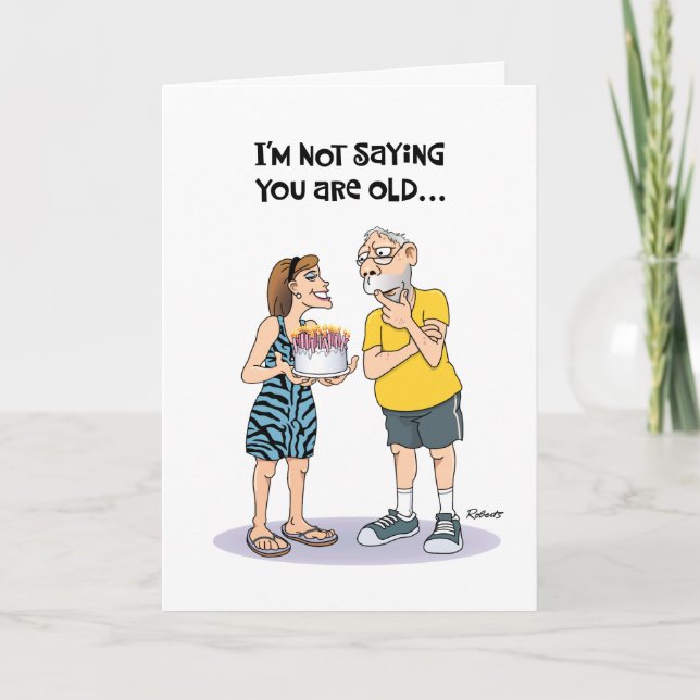 Tarjeta Funny cumpleaños "Over the Hill" (Anverso)