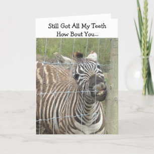 Tarjeta Funny Cumpleaños Zebra
