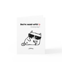 Funny Cute Cat Birday Card-Custom Name