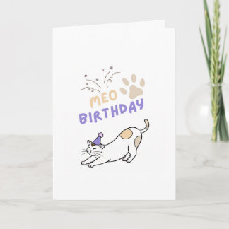Tarjeta Funny cute cat birtday card