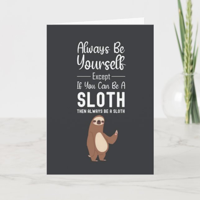 Tarjeta Funny Cute Sloth Cards Animal Humorous Lover Humor (Anverso)
