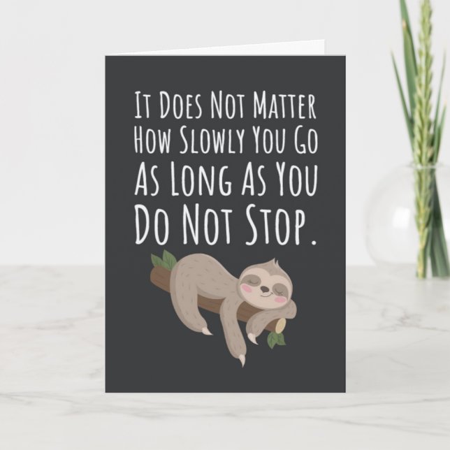 Tarjeta Funny Cute Sloth Cards Jungle Wild Animal Safari (Anverso)