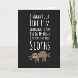 Tarjeta Funny Cute Sloths Lover Cards Animals Humor