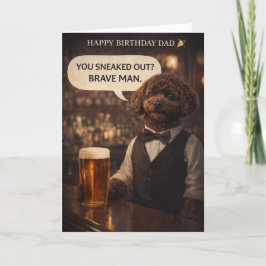 Tarjeta Funny Dad Birthday Card Dog Pub Joke Cockapoo