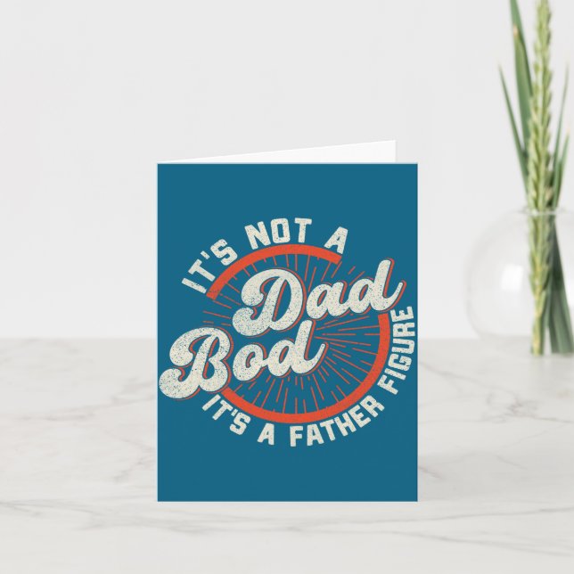 Tarjeta Funny Dad Bod Father Figure Quote Gift  (Anverso)