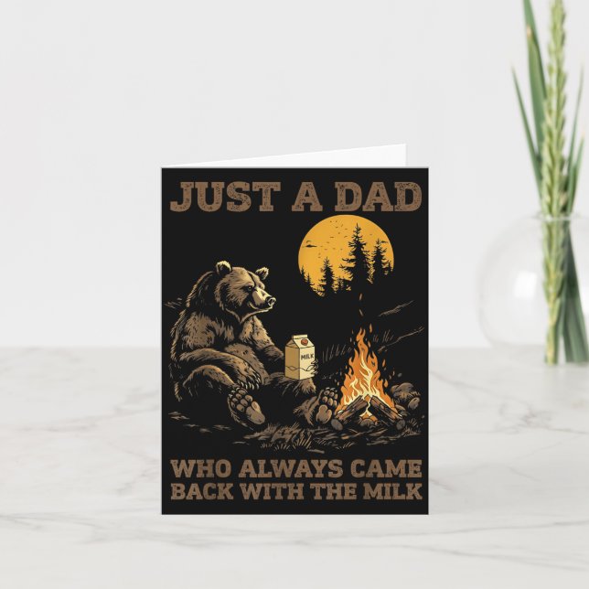 Tarjeta Funny Dad Camng Bear Quote Gift For Father's Day H (Anverso)