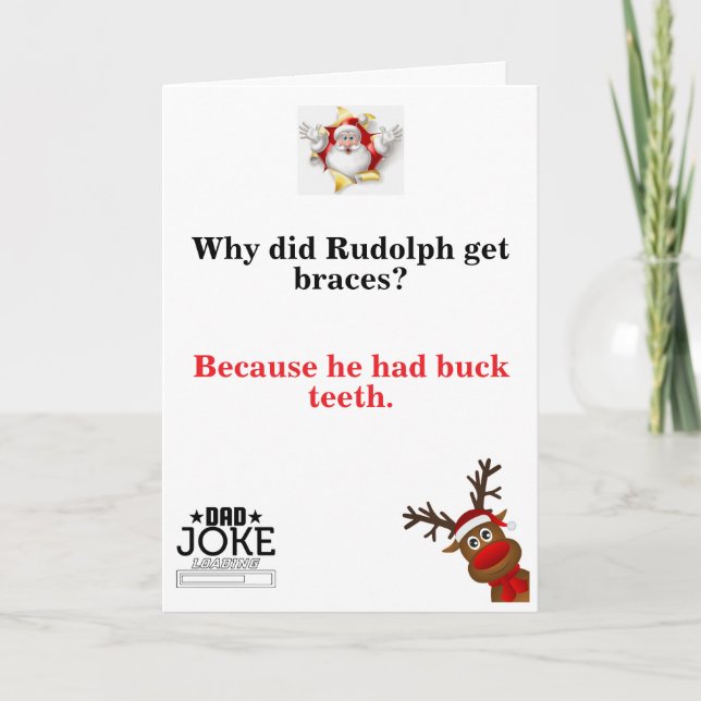 Tarjeta Funny Dad Chiste Navidades Card (Anverso)