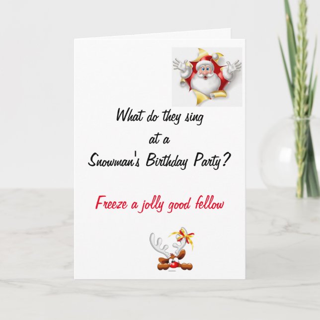 Tarjeta Funny Dad Chiste Navidades Card (Anverso)