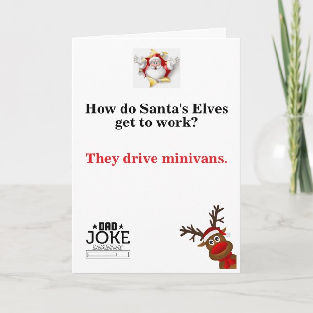 Tarjeta Funny Dad Chiste Navidades Card (Anverso)