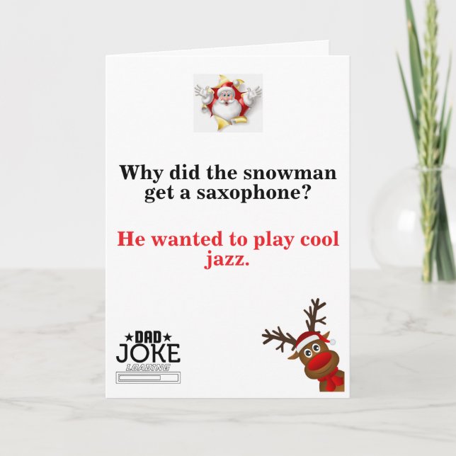 Tarjeta Funny Dad Chiste Navidades Card (Anverso)