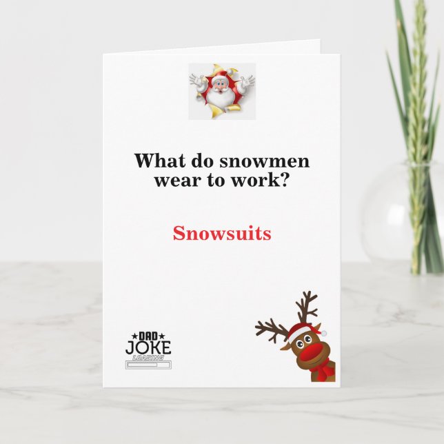 Tarjeta Funny Dad Chiste Navidades Card (Anverso)