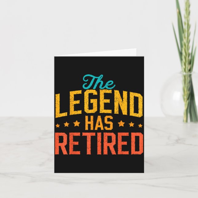 Tarjeta Funny Dad Grandpa Retirement The Legend Has Retire (Anverso)