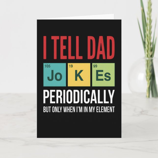 Tarjeta funny dad Jokes Tell Dad Jokes Periodically (Anverso)