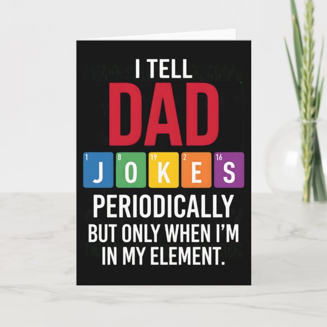 Tarjeta funny dad Jokes Tell Dad Jokes Periodically (Anverso)