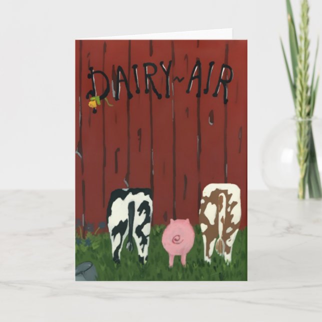 Tarjeta Funny Dairy Air Note Card (Anverso)