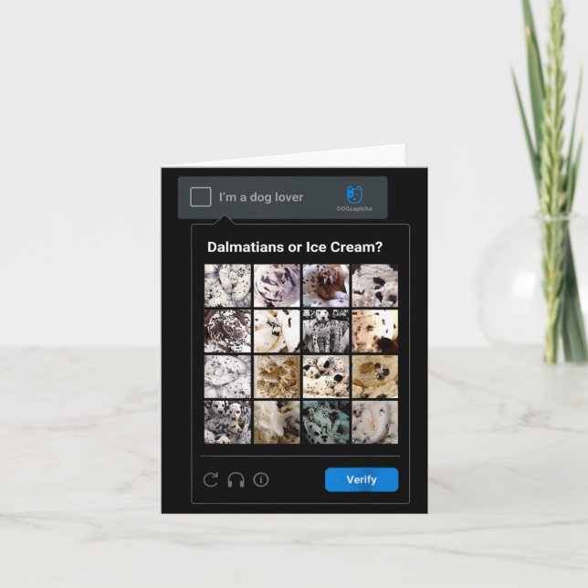 Tarjeta Funny Dalmatian Or Ice Cream Meme Dog Mom Dog Dad  (Anverso)