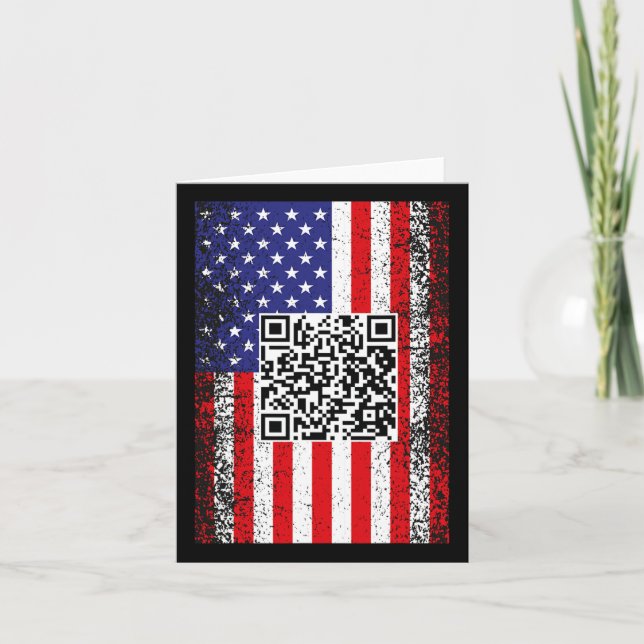 Tarjeta Funny danza del presidente Qr Trump Code (Anverso)