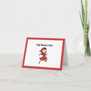Tarjeta Funny Dark Fairy Tale Little Red Riding Hood