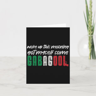 Tarjeta Funny del Orgullo Italiano Gabagool cita el Día de