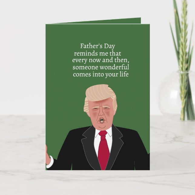 Tarjeta Funny Día de los Padres Personalizados Donald Trum (Anverso)