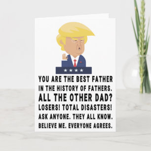 Tarjeta Funny Día de los Padres Trump
