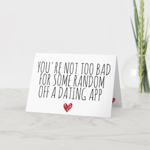 Tarjeta Funny Día de San Valentín Random Guy Dating App Ca