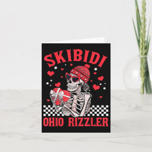 Tarjeta Funny Día de San Valentín Skibidi Ohio Rizzler Hea