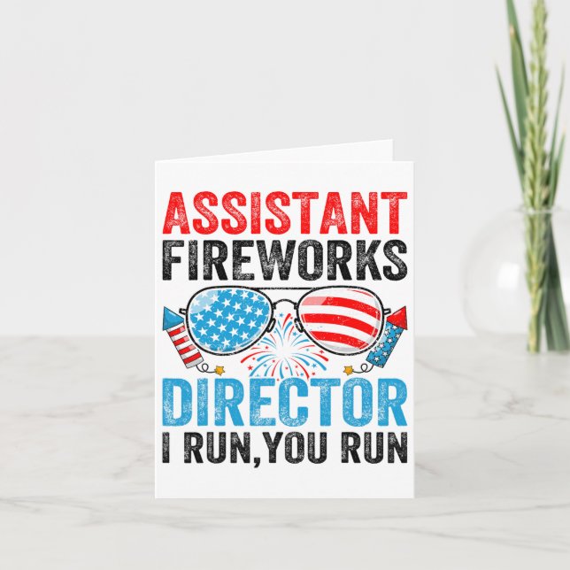 Tarjeta Funny Director De Istant Fuegos Artificiales El 4  (Anverso)