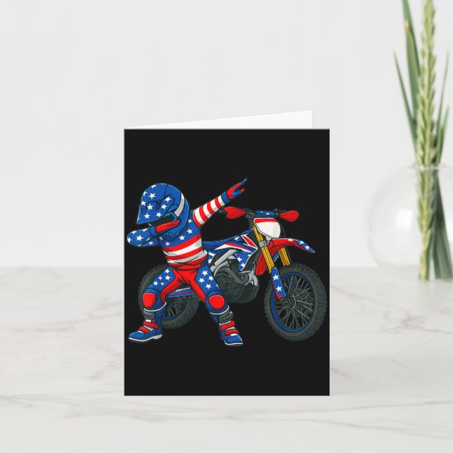 Tarjeta Funny Dirt Bike Art Rider Motocross Motorcycle Dir (Anverso)
