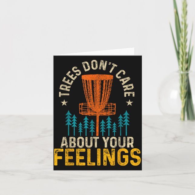 Tarjeta Funny Disc Golf Apparel Co. Disc Golf Trees Don't  (Anverso)