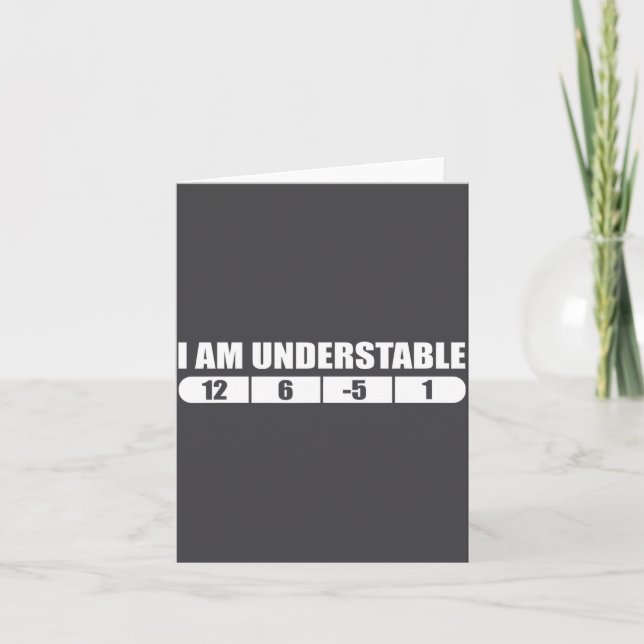 Tarjeta Funny Disc Golf Quote Design, I Am Understable Fri (Anverso)